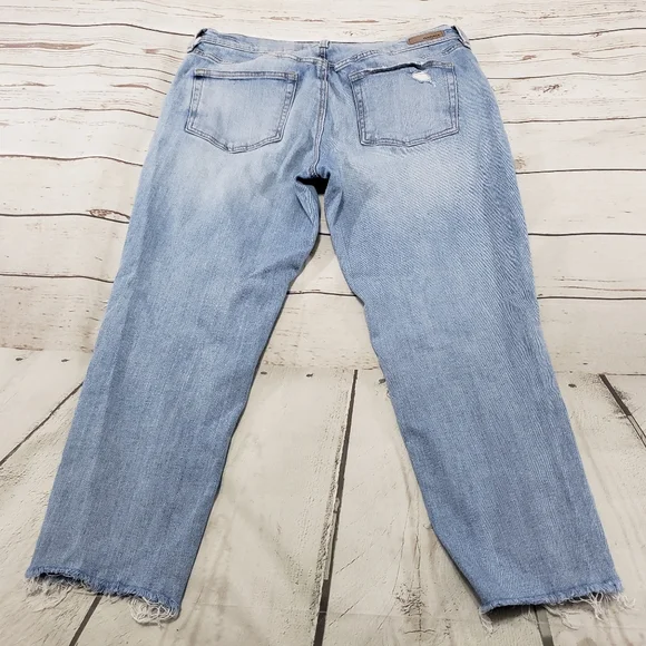Garage Jeans Size 9 W32"xL32" Destroyed Jeans Distressed Torn Ripped Jeans Crop - Picture 3 of 9